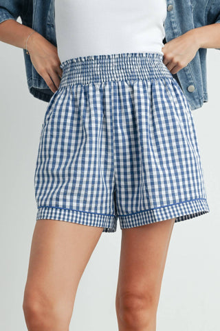 Jordan Gingham Shorts-Shorts-BUTTERMELON-Summit Lane Boutique, Women's Apparel and Gifts located in Grand Rapids, MI