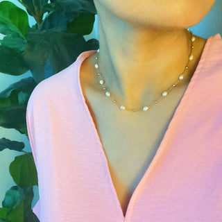 Ashley Freshwater pearl Necklace-Necklaces-Ellison+Young-Summit Lane Boutique, Women's Apparel and Gifts located in Grand Rapids, MI