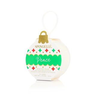Peace - Winter Pear Holiday Ornament Buffer Christmas -Bath & Body-Spongellé-Summit Lane Boutique, Women's Apparel and Gifts located in Grand Rapids, MI