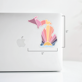 Rainbow Sunset Michigan Sticker-Stickers-Stuck on Michigan-Summit Lane Boutique, Women's Apparel and Gifts located in Grand Rapids, MI