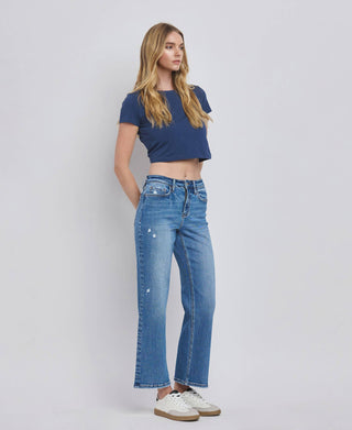 Aileeah Slim Wide Ankle-Jeans-VERVET by FLYING MONKEY-Summit Lane Boutique, Women's Apparel and Gifts located in Grand Rapids, MI