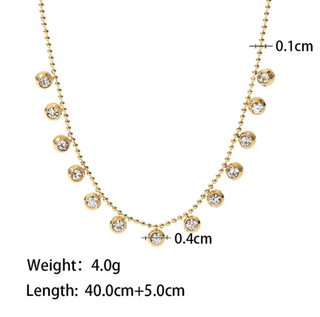 The Sweetest Thing. Bead Chain and Dangle Crystal Necklace-Necklaces-HoopLa Style-Summit Lane Boutique, Women's Apparel and Gifts located in Grand Rapids, MI