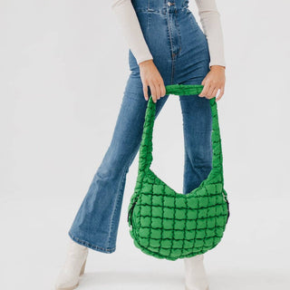 Carmen Quilted Hobo Tote Bag-Handbags-Pretty Simple-Summit Lane Boutique, Women's Apparel and Gifts located in Grand Rapids, MI