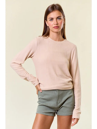 Cleo Soft Knit Long Sleeve-Long Sleeves-Doe and Rae-Summit Lane Boutique, Women's Apparel and Gifts located in Grand Rapids, MI