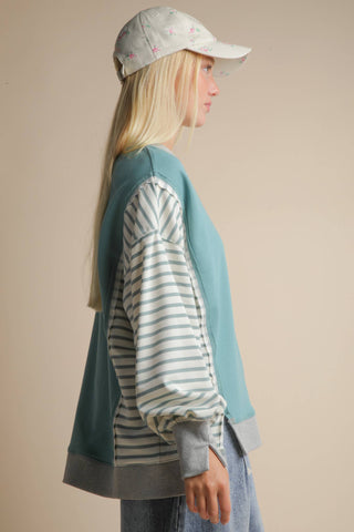Sabrina Oversized Top-Long Sleeves-VERY J-Summit Lane Boutique, Women's Apparel and Gifts located in Grand Rapids, MI