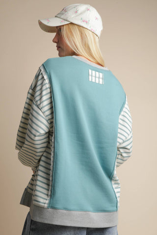 Sabrina Oversized Top-Long Sleeves-VERY J-Summit Lane Boutique, Women's Apparel and Gifts located in Grand Rapids, MI