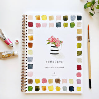 Bouquets watercolor workbook-Stationary-emily lex studio-Summit Lane Boutique, Women's Apparel and Gifts located in Grand Rapids, MI