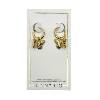 Faye Huggie Charm Earrings-Earrings-Linny Co-Summit Lane Boutique, Women's Apparel and Gifts located in Grand Rapids, MI