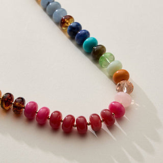 Mixed Bead Short Necklace with Adjustable Length-Necklaces-Frem-Summit Lane Boutique, Women's Apparel and Gifts located in Grand Rapids, MI