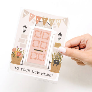Welcome to Your New Home Door Greeting Card-Greeting Cards-Onderkast Studio-Summit Lane Boutique, Women's Apparel and Gifts located in Grand Rapids, MI