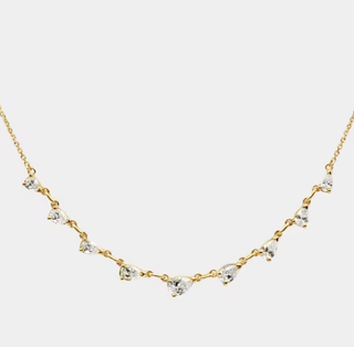 Solitaire Collection- Steel 14K gold Necklace-layering -Necklaces-HoopLa Style-Summit Lane Boutique, Women's Apparel and Gifts located in Grand Rapids, MI