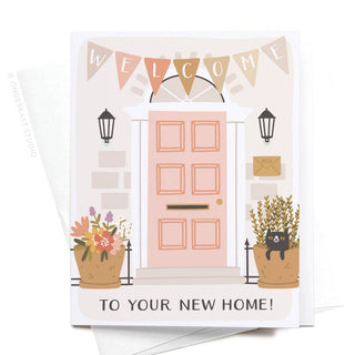 Welcome to Your New Home Door Greeting Card-Greeting Cards-Onderkast Studio-Summit Lane Boutique, Women's Apparel and Gifts located in Grand Rapids, MI