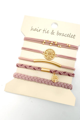 BOHO DUAL FUNCTION KNOT BRACELET HAIR TIES-Hair Accessories-JOSSLYN by wall to wall-Summit Lane Boutique, Women's Apparel and Gifts located in Grand Rapids, MI