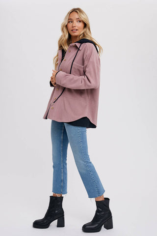 Lindsey Fleece Hoodie Shacket-Jackets-Bluivy-Summit Lane Boutique, Women's Apparel and Gifts located in Grand Rapids, MI