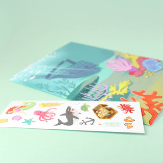 Sticker Scene Card - Under the Sea-Cards-Inklings Paperie-Summit Lane Boutique, Women's Apparel and Gifts located in Grand Rapids, MI