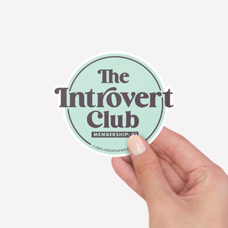 Vinyl Sticker - Introvert Club-Stickers-Inklings Paperie-Summit Lane Boutique, Women's Apparel and Gifts located in Grand Rapids, MI