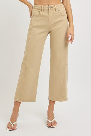 Lottie Cropped Barrel Jeans-Jeans-Risen-Summit Lane Boutique, Women's Apparel and Gifts located in Grand Rapids, MI