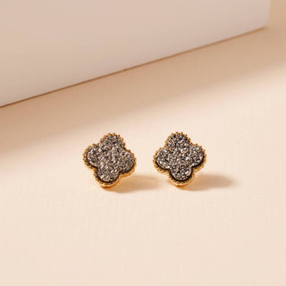 Lilla Haven Flower Druzy Stone Stud Earrings-Earrings-Frem-Summit Lane Boutique, Women's Apparel and Gifts located in Grand Rapids, MI