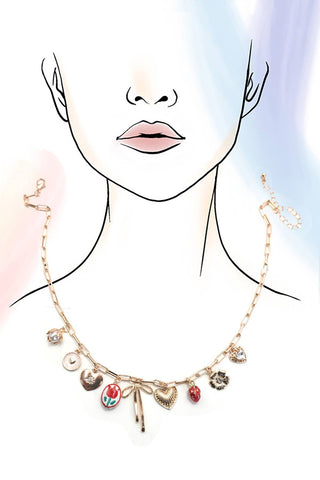 Tulip Charm Necklace-Necklaces-JOSSLYN by wall to wall-Summit Lane Boutique, Women's Apparel and Gifts located in Grand Rapids, MI