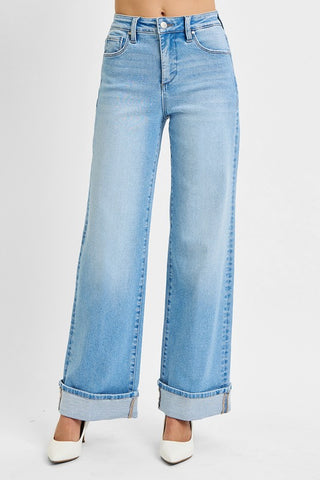Jaclyn Cuffed Jeans-Jeans-Risen-Summit Lane Boutique, Women's Apparel and Gifts located in Grand Rapids, MI