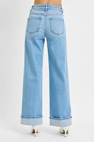 Jaclyn Cuffed Jeans-Jeans-Risen-Summit Lane Boutique, Women's Apparel and Gifts located in Grand Rapids, MI