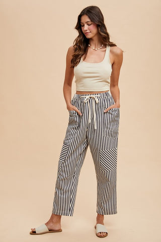 Patchwork Stripe Pants-Jeans-Anniewear-Summit Lane Boutique, Women's Apparel and Gifts located in Grand Rapids, MI