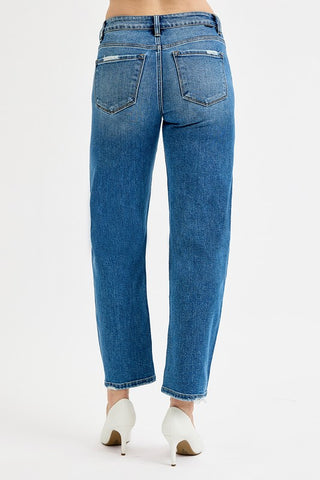High Rise Ankle Slim Relaxed Jeans-Jeans-Risen-Summit Lane Boutique, Women's Apparel and Gifts located in Grand Rapids, MI