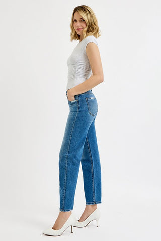 High Rise Ankle Slim Relaxed Jeans-Jeans-Risen-Summit Lane Boutique, Women's Apparel and Gifts located in Grand Rapids, MI