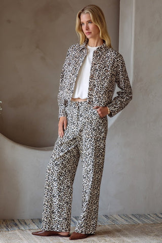 Washed Leopard Print Short Jacket-Jackets-Skies are Blue-Summit Lane Boutique, Women's Apparel and Gifts located in Grand Rapids, MI