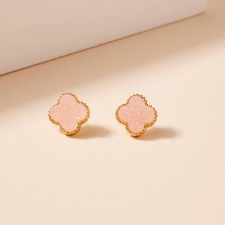 Lilla Haven Flower Druzy Stone Stud Earrings-Earrings-Frem-Summit Lane Boutique, Women's Apparel and Gifts located in Grand Rapids, MI