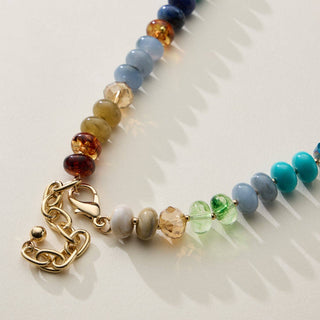 Mixed Bead Short Necklace with Adjustable Length-Necklaces-Frem-Summit Lane Boutique, Women's Apparel and Gifts located in Grand Rapids, MI