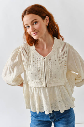 Leah Half Zip Sweater-Sweaters-Aaron & Amber-Summit Lane Boutique, Women's Apparel and Gifts located in Grand Rapids, MI