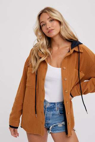 Lindsey Fleece Hoodie Shacket-Jackets-Bluivy-Summit Lane Boutique, Women's Apparel and Gifts located in Grand Rapids, MI