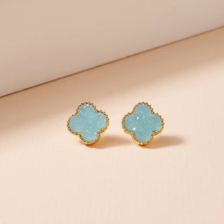 Lilla Haven Flower Druzy Stone Stud Earrings-Earrings-Frem-Summit Lane Boutique, Women's Apparel and Gifts located in Grand Rapids, MI