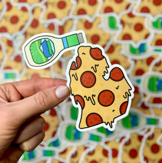 Pizza + Ranch Michigan Sticker-Stickers-Stuck on Michigan-Summit Lane Boutique, Women's Apparel and Gifts located in Grand Rapids, MI