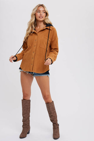 Lindsey Fleece Hoodie Shacket-Jackets-Bluivy-Summit Lane Boutique, Women's Apparel and Gifts located in Grand Rapids, MI