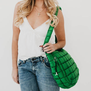 Carmen Quilted Hobo Tote Bag-Handbags-Pretty Simple-Summit Lane Boutique, Women's Apparel and Gifts located in Grand Rapids, MI