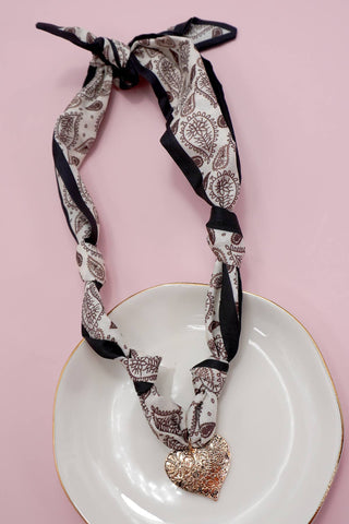 HANDMADE SCARF CHARM NECKLACE-Necklaces-JOSSLYN by wall to wall-Summit Lane Boutique, Women's Apparel and Gifts located in Grand Rapids, MI