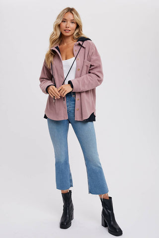 Lindsey Fleece Hoodie Shacket-Jackets-Bluivy-Summit Lane Boutique, Women's Apparel and Gifts located in Grand Rapids, MI