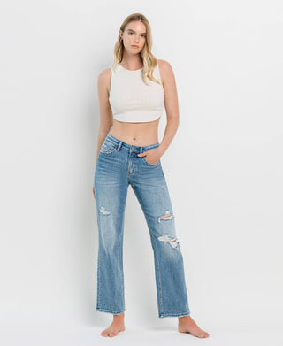 Kendall Distressed Dad Jeans-Jeans-VERVET by FLYING MONKEY-Summit Lane Boutique, Women's Apparel and Gifts located in Grand Rapids, MI