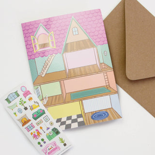 Sticker Scene Card - Dollhouse-Cards-Inklings Paperie-Summit Lane Boutique, Women's Apparel and Gifts located in Grand Rapids, MI