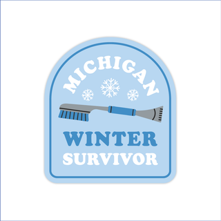 Michigan Winter Survivor Sticker-Stickers-Stuck on Michigan-Summit Lane Boutique, Women's Apparel and Gifts located in Grand Rapids, MI