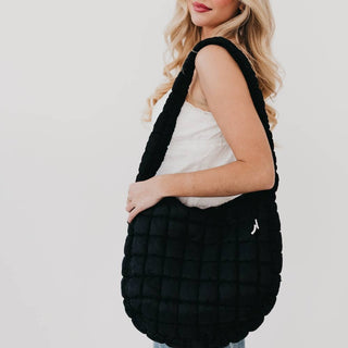 Carmen Quilted Hobo Tote Bag-Handbags-Pretty Simple-Summit Lane Boutique, Women's Apparel and Gifts located in Grand Rapids, MI