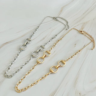 Double Equestrian Chain Necklace-Necklaces-Ellison+Young-Summit Lane Boutique, Women's Apparel and Gifts located in Grand Rapids, MI