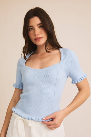 Teresa Square Neck Top-Short Sleeves-GILLI-Summit Lane Boutique, Women's Apparel and Gifts located in Grand Rapids, MI