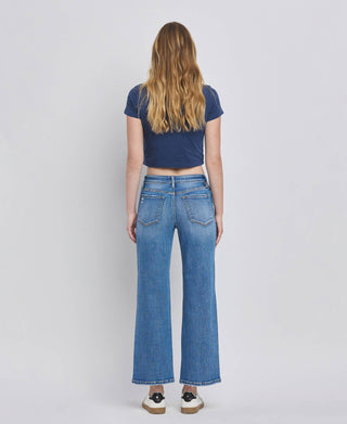 Aileeah Slim Wide Ankle-Jeans-VERVET by FLYING MONKEY-Summit Lane Boutique, Women's Apparel and Gifts located in Grand Rapids, MI