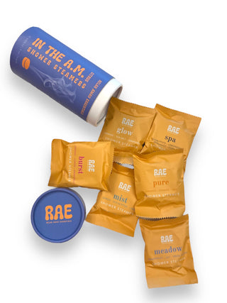 In The A.M. Shower Steamers 6 Pack - Aromatherapy -Steamers-Relax Away Essentials-Summit Lane Boutique, Women's Apparel and Gifts located in Grand Rapids, MI