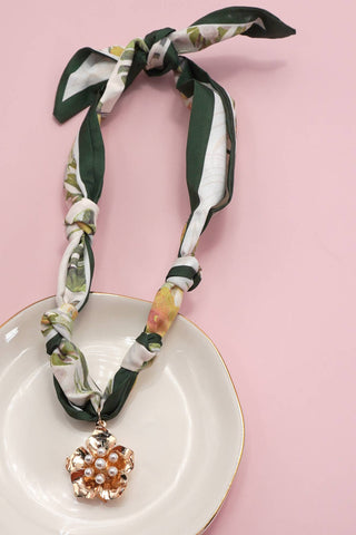 HANDMADE SCARF CHARM NECKLACE-Necklaces-JOSSLYN by wall to wall-Summit Lane Boutique, Women's Apparel and Gifts located in Grand Rapids, MI