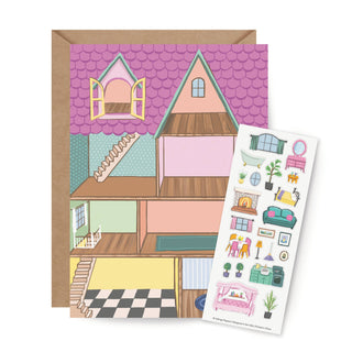 Sticker Scene Card - Dollhouse-Cards-Inklings Paperie-Summit Lane Boutique, Women's Apparel and Gifts located in Grand Rapids, MI