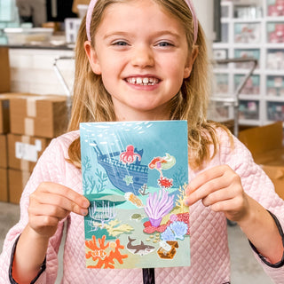 Sticker Scene Card - Under the Sea-Cards-Inklings Paperie-Summit Lane Boutique, Women's Apparel and Gifts located in Grand Rapids, MI